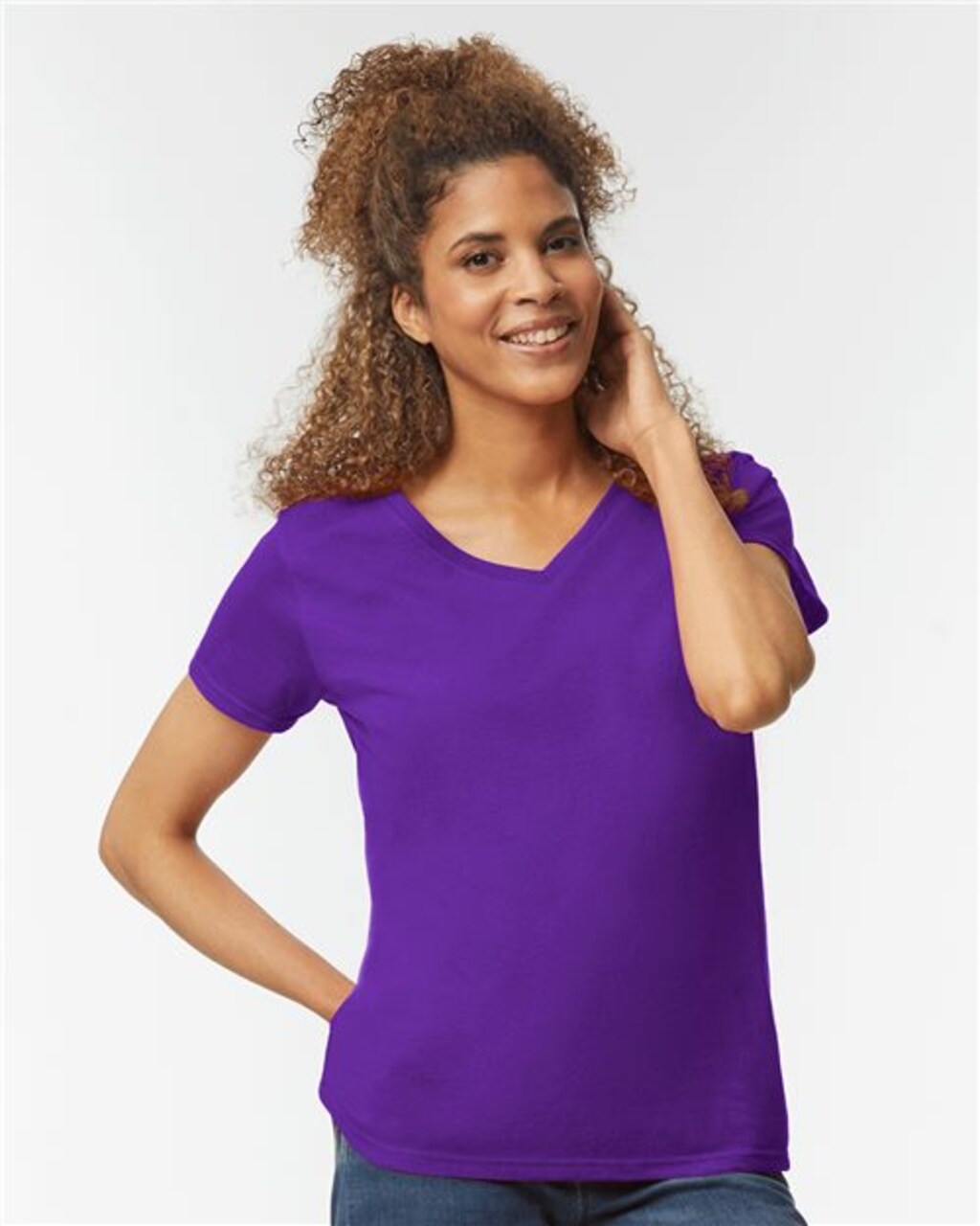 Gildan Women’s Heavy Cotton V-Neck T-Shirt – Blank Craft Tee for Cricut, Painting & Custom DIY Projects